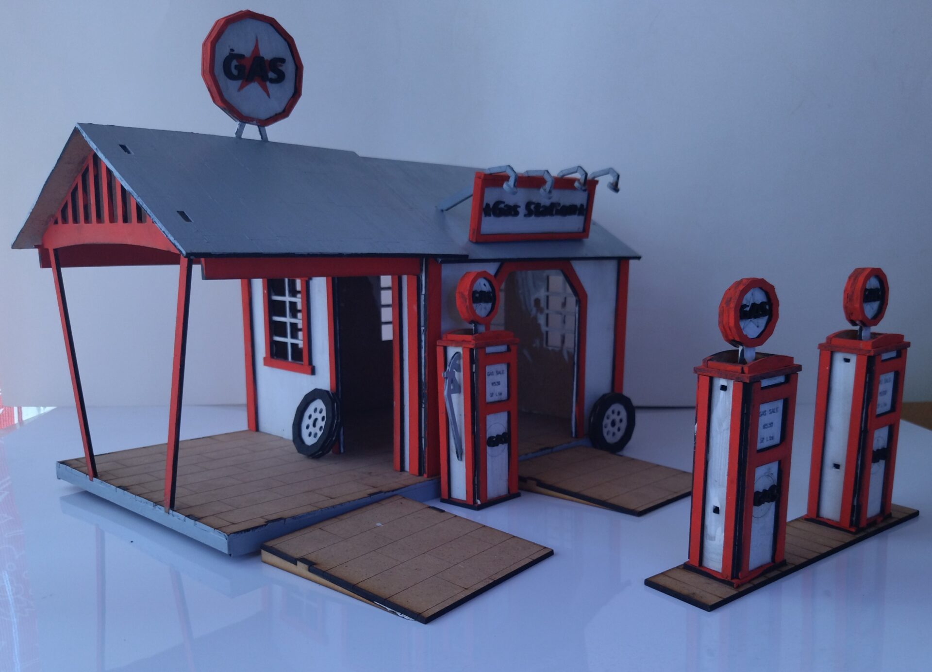 Gas Station, Project for Laser Cutting - Image 2