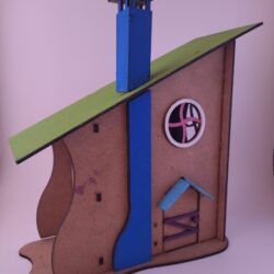 House with sloping roof, Project for Laser Cutting